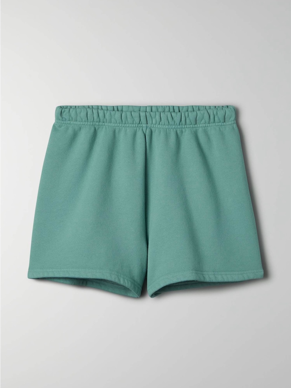 Aritzia Tna Cozy SweatFleece Perfect Hi-Rise Mini Shorts Yucca Green - Picture 1 of 6
